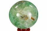 Polished Green Fluorite Sphere - Madagascar #106282-1